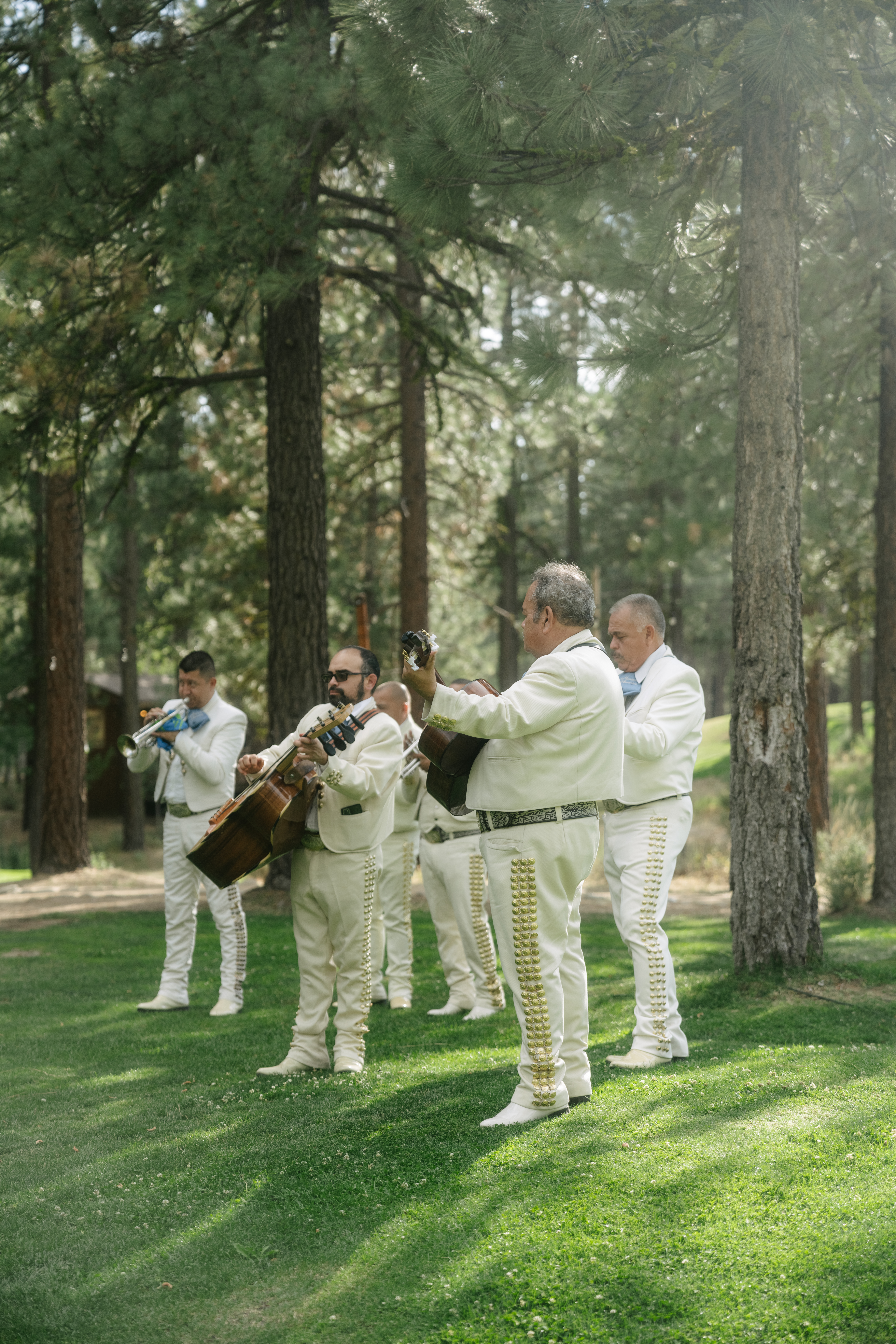 A mariachi band at a wedding ceremony
