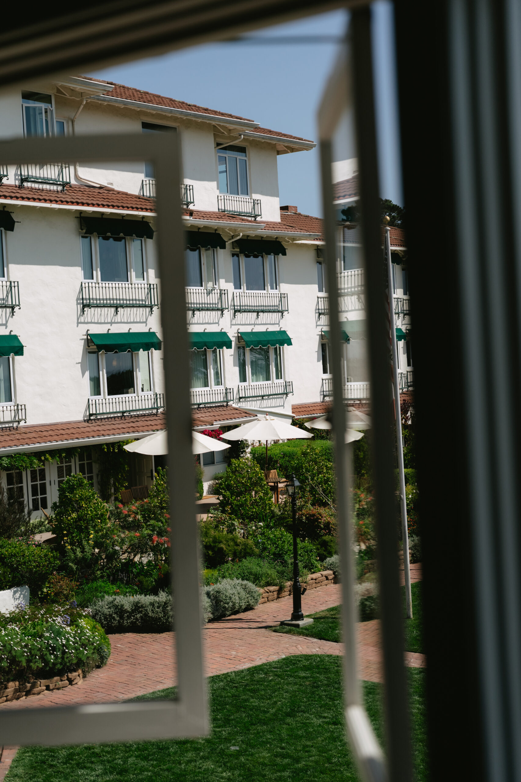An outside view of LA Playa Hotel in Carmel CA
