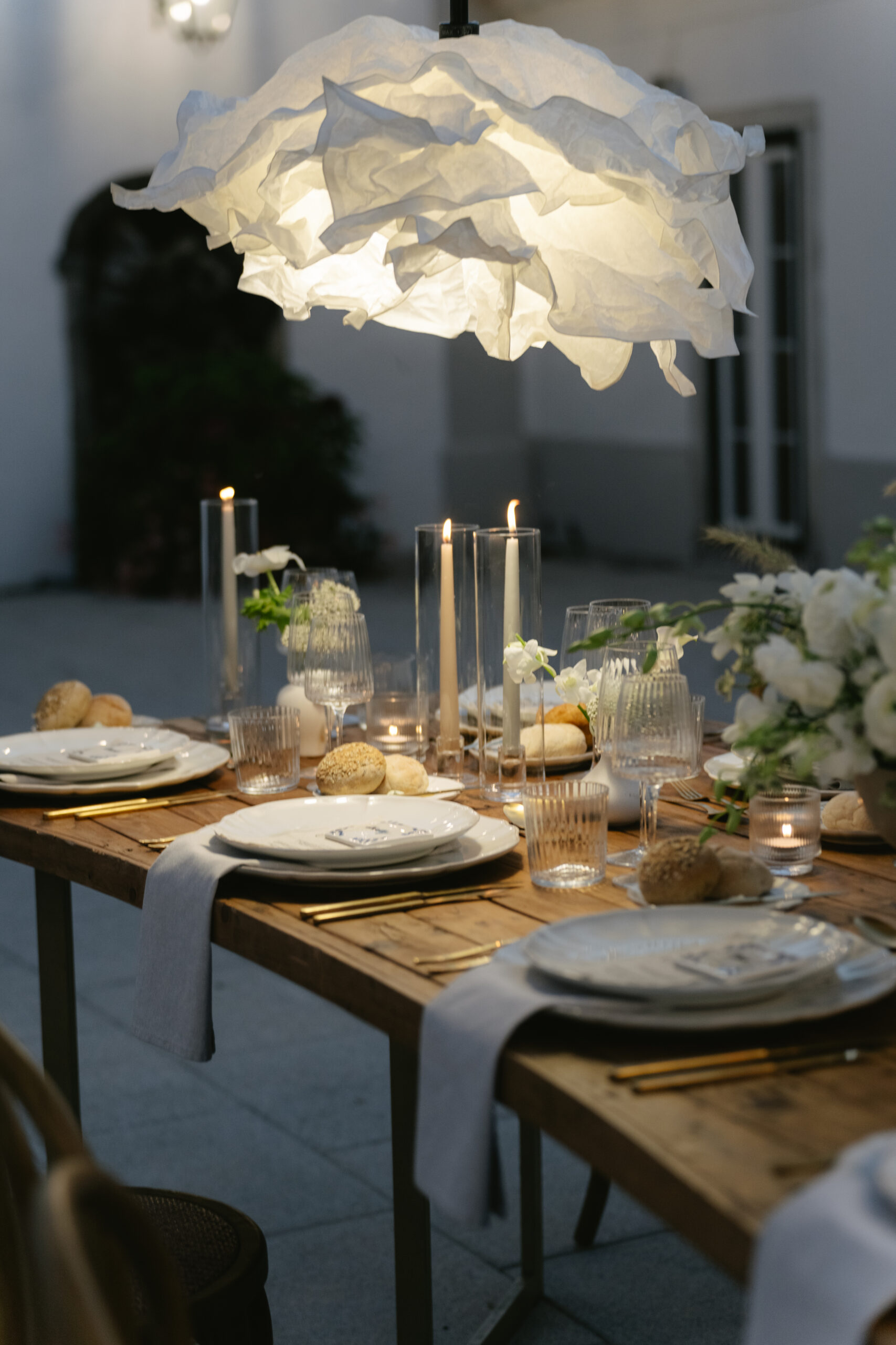 Wedding table placements from a Portugal wedding reception