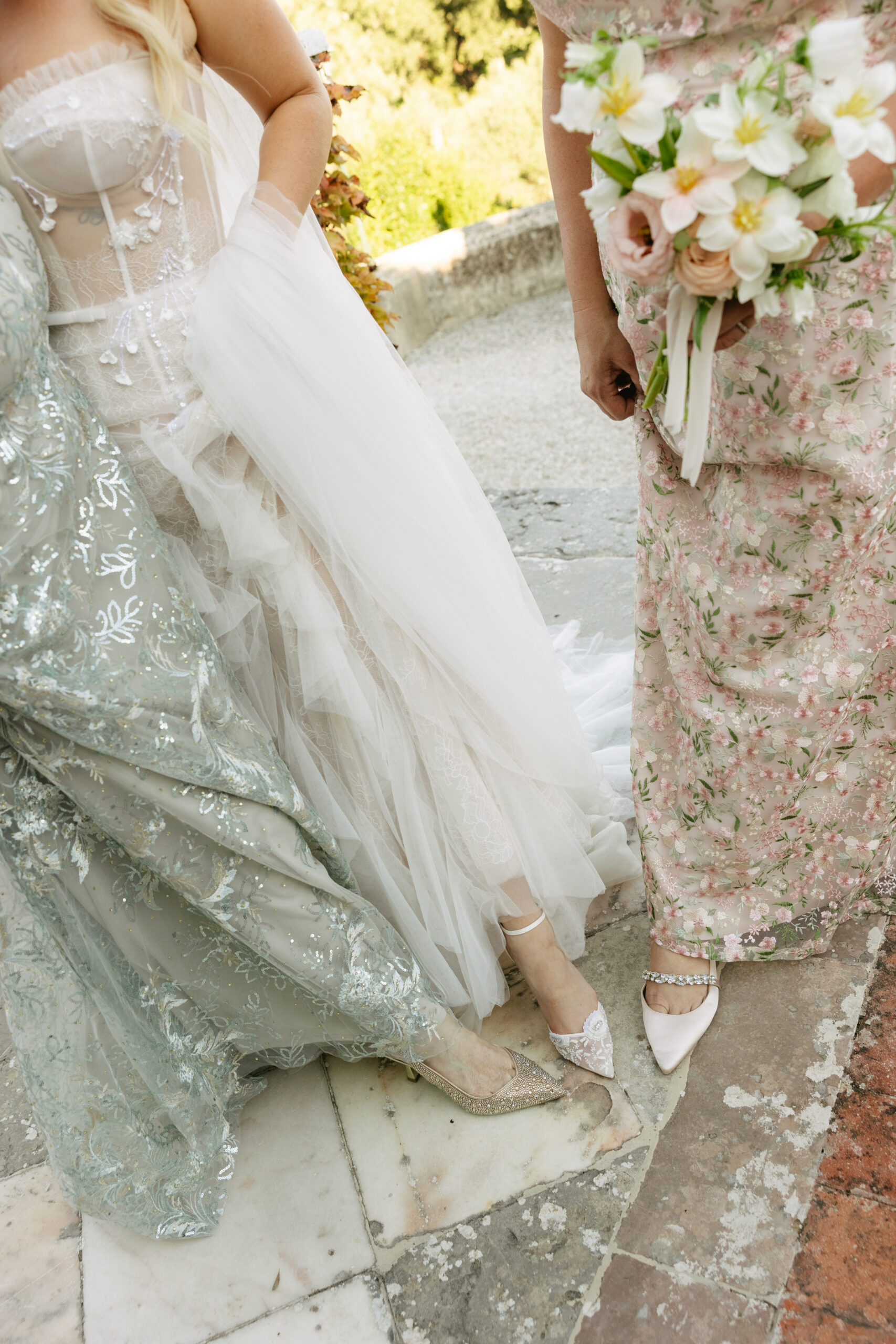 Bridesmaid dresses and wedding dress